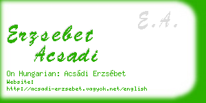erzsebet acsadi business card