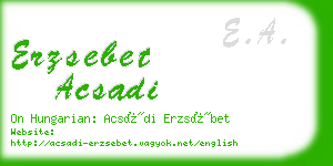 erzsebet acsadi business card